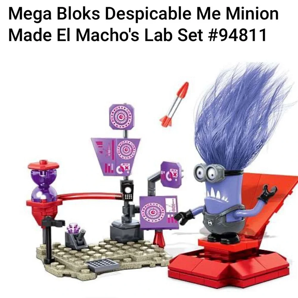 Mega Bloks despicable me El Macho’s lab 82 pieces new in sealed box Set #94811